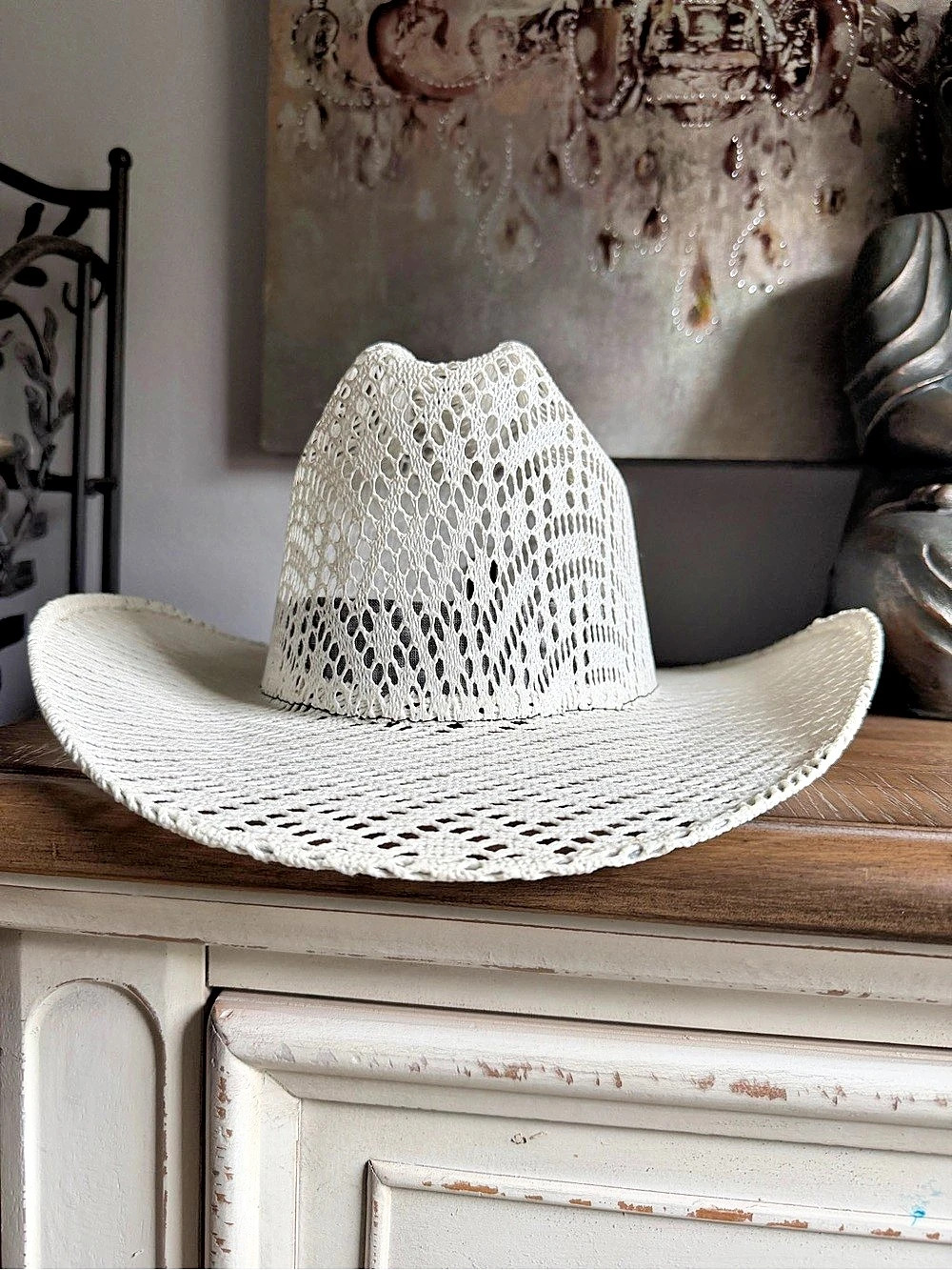 Western Express, Inc. Western Cowboy Hat White US 7 3/8